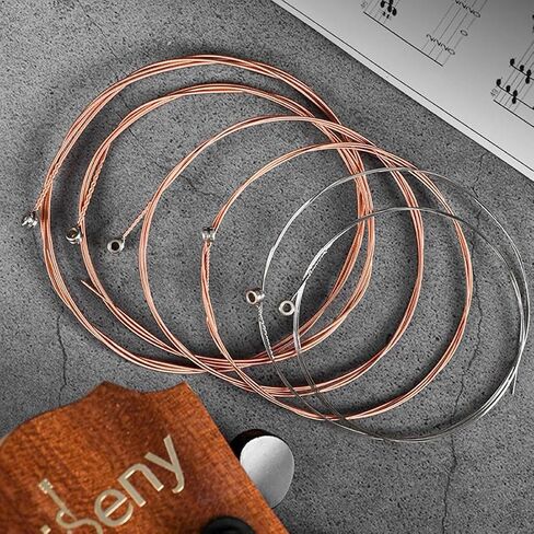 6 Steel Acoustic Guitar Strings Set for Optimal Performance, Labeled for Easy Identification in Saudi Arabia