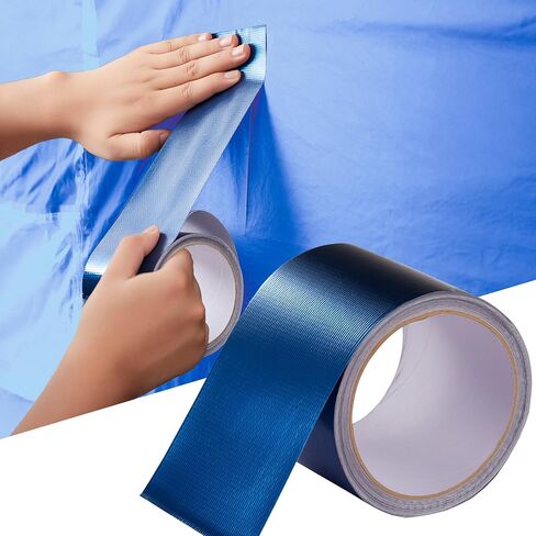 Awning Covers & Tarp Repair Tape - Waterproof Self Adhesive Patch Repair Kit | Patch Tapes for Awnings, Outdoor Canopies, Patio Window Awnings, Gazebos, Tents, RV, Canvas, Boat Covers (Black, 3 Inch) in Kuwait