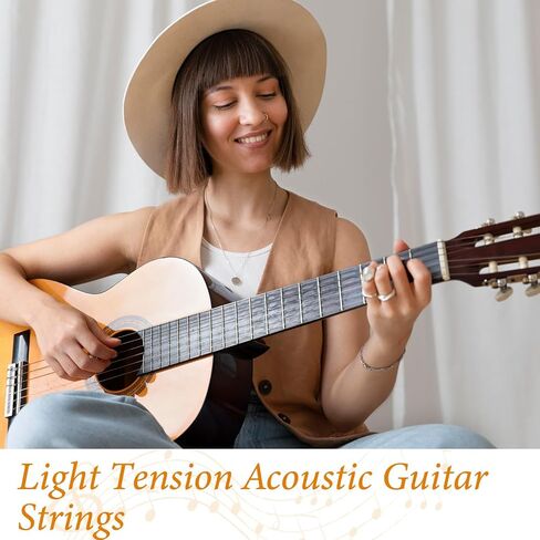 10 Pack Acoustic Guitar High E Strings, Light Tension Acoustic Guitar Strings Bright and Well Balanced Guitar Replacement String Rust-Prevent Guitars String E1st Brass Acoustics Tone High E1st in Saudi Arabia