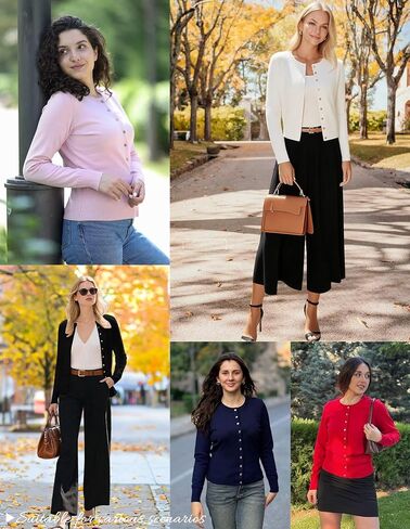 GRACE KARIN Women's Long Sleeve Lightweight Cardigan Sweater Button Up Soft Knit Casual Cropped Sweater Bolero Shrug 2025 in Saudi Arabia
