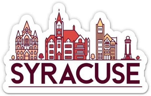 Squiddy Syracuse New York - ملصق من الفينيل للهاتف والكمبيوتر المحمول وزجاجة المياه (عرض 3 بوصات) in Saudi Arabia