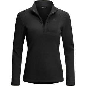 Pioneer Camp Women's Fleece Lined Quarter Zip Pullover Lightweight Thermal Sweatshirts Long Sleeve Running Athletic Tops in Kuwait