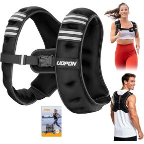 Weighted Vest for Women Men, 8 lb/10 lb/12 lb Weight Vest for Walking with Reflective Stripe and Adjustable Buckle Straps, Body Weights for Osteoporosis, Running, Strength Training and Weight Loss in Saudi Arabia
