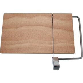 SlidingSusan Cheese Cutting Board - 11" Beech Wood with Silver Stainless Steel Slicer - Charcuterie Block for Hard & Soft Cheeses, Butter, Meat – Heavy Duty Handheld Kitchen Tool in Saudi Arabia