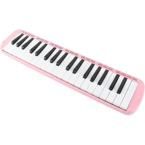 Drfeify Portable Melodica, 37 Keys Keyboard Wind Musical Instrument for Beginner Training, Convenient for Going Out and Playing, Made of Impact ABS (Pink) in Saudi Arabia