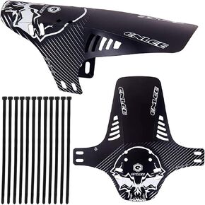 2 pcs Bike Fenders,Mountian Bike Mud Flaps,MTB Mud Guard Front and Rear Compatible,Bike Mudguard Front and Rear Fits 20" 26" 27.5" 29 inch and Fat Bicycle, Folding/Universal in Saudi Arabia