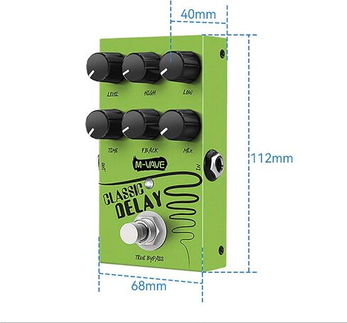 Digital Delay Electric Guitar Effects Pedal - Mini Size, True Bypass, Noise Reduction, Aluminum Alloy, 9V DC Power, 20ms-600ms Delay in Saudi Arabia