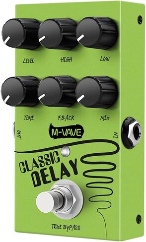 Digital Delay Electric Guitar Effects Pedal - Mini Size, True Bypass, Noise Reduction, Aluminum Alloy, 9V DC Power, 20ms-600ms Delay in Saudi Arabia