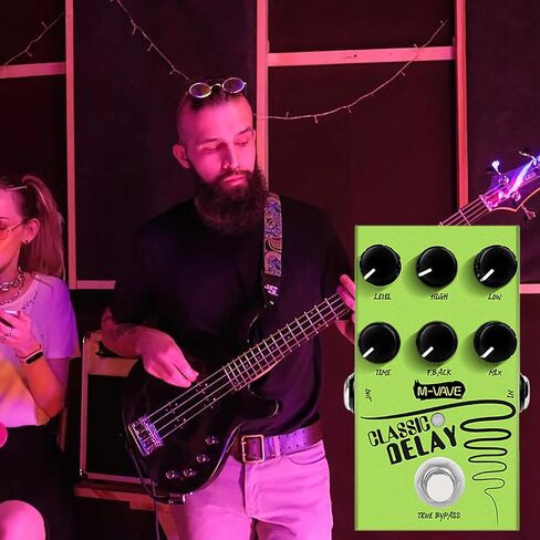 Digital Delay Electric Guitar Effects Pedal - Mini Size, True Bypass, Noise Reduction, Aluminum Alloy, 9V DC Power, 20ms-600ms Delay in Saudi Arabia