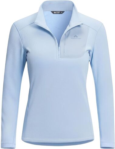 Pioneer Camp Women's Fleece Lined Quarter Zip Pullover Lightweight Thermal Sweatshirts Long Sleeve Running Athletic Tops in Kuwait