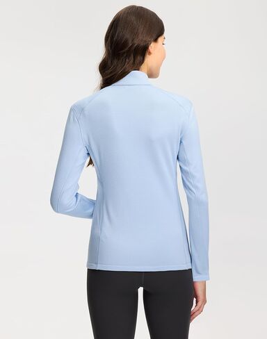 Pioneer Camp Women's Fleece Lined Quarter Zip Pullover Lightweight Thermal Sweatshirts Long Sleeve Running Athletic Tops in Kuwait