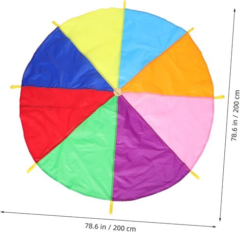VANZACK Rainbow Parachute for Boys and Girls – Colorful Parachute for Team Building Coordination Games and Group Activities – for Schools Summer Camps and Birthday Parties in Saudi Arabia