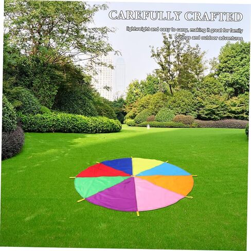VANZACK Rainbow Parachute for Boys and Girls – Colorful Parachute for Team Building Coordination Games and Group Activities – for Schools Summer Camps and Birthday Parties in Saudi Arabia