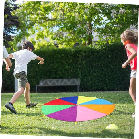 VANZACK Rainbow Parachute for Boys and Girls – Colorful Parachute for Team Building Coordination Games and Group Activities – for Schools Summer Camps and Birthday Parties in Saudi Arabia