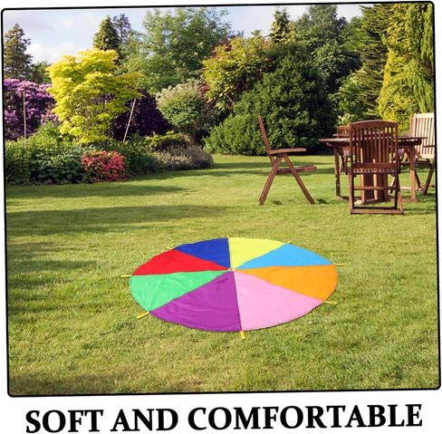 VANZACK Rainbow Parachute for Boys and Girls – Colorful Parachute for Team Building Coordination Games and Group Activities – for Schools Summer Camps and Birthday Parties in Saudi Arabia
