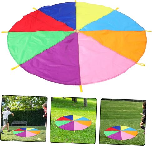 VANZACK Rainbow Parachute for Boys and Girls – Colorful Parachute for Team Building Coordination Games and Group Activities – for Schools Summer Camps and Birthday Parties in Saudi Arabia