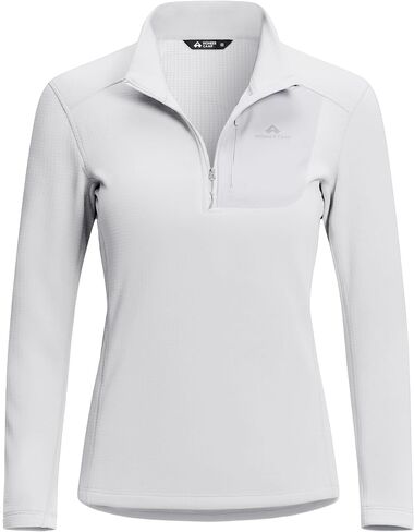 Pioneer Camp Women's Fleece Lined Quarter Zip Pullover Lightweight Thermal Sweatshirts Long Sleeve Running Athletic Tops in Kuwait