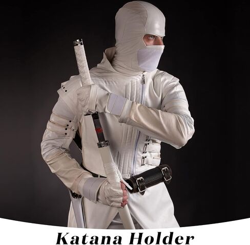 Jecery 2 Pcs Katana Sword Holder Leather Halloween Sheath Scabbard Belt Adjustable Holster Belt Two Buckle Sword Leather in Saudi Arabia