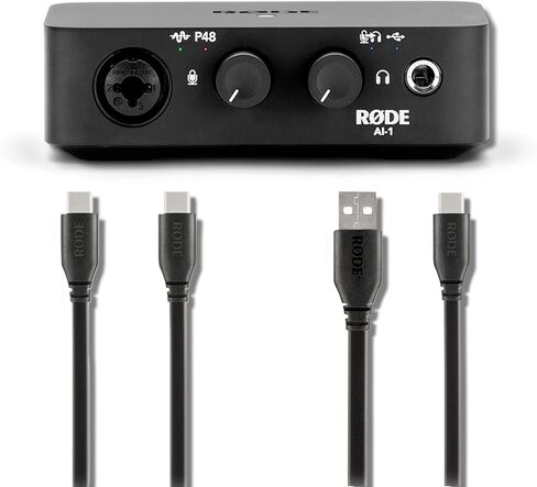 Rode Ai-1 Studio-Quality USB Audio Interface with Rode SC17 1.5m USB-C to USB-C Cable in Saudi Arabia