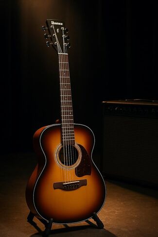 جيتار صوتي من Ibanez PC50 PF Performance Grand Concert - حزمة طبيعية ذات مسام مفتوحة مع حافظة صلبة وموالف وأوتار وحزام ولقطات وأقراص DVD التعليمية لأوستن بازار وقماش تلميع in Saudi Arabia