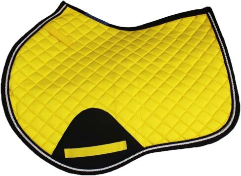 CHALLENGER Horse Contoured English Quilted Lightweight Jumping Saddle Pad Yellow 72TS37YL in Saudi Arabia