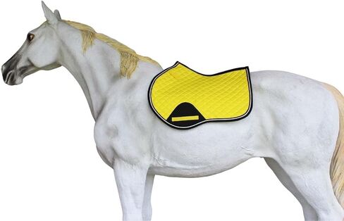 CHALLENGER Horse Contoured English Quilted Lightweight Jumping Saddle Pad Yellow 72TS37YL in Saudi Arabia