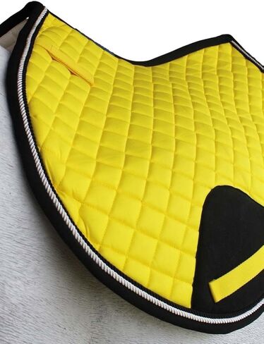 CHALLENGER Horse Contoured English Quilted Lightweight Jumping Saddle Pad Yellow 72TS37YL in Saudi Arabia