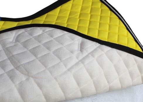 CHALLENGER Horse Contoured English Quilted Lightweight Jumping Saddle Pad Yellow 72TS37YL in Saudi Arabia