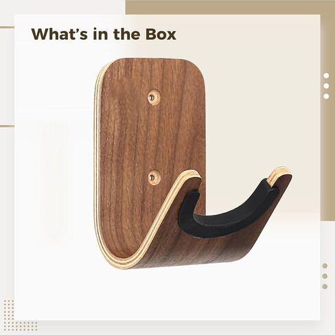 حامل جيتار خشبي للجدار، مهد مبطن بالسيليكون، خيارات التثبيت للقيثارات المختلفة in Kuwait