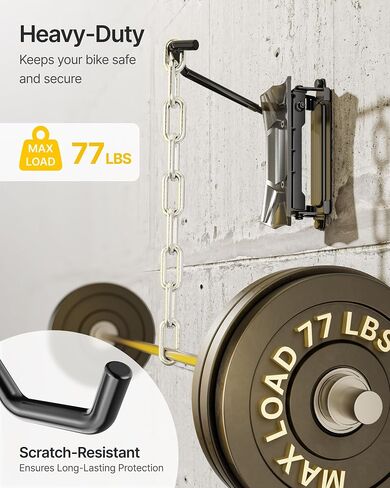monTEK Bike Wall Mount for 4.5" Tire Width, Swivel Bike Wall Hanger Holds Up to 77lbs, Space-Saving Bike Rack Garage, Heavy Duty Bike Storage for Bedroom Home Office, 2 Pack in Saudi Arabia