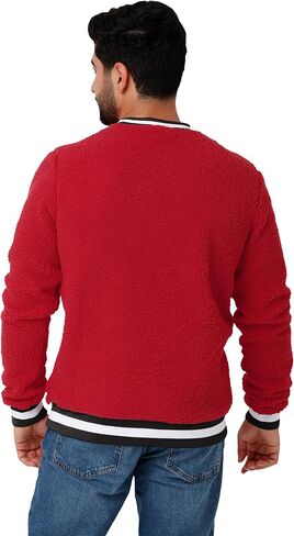 FOCO Men's Standard NFL Logo Sherpa Crewneck Sweater, Team Color in Saudi Arabia