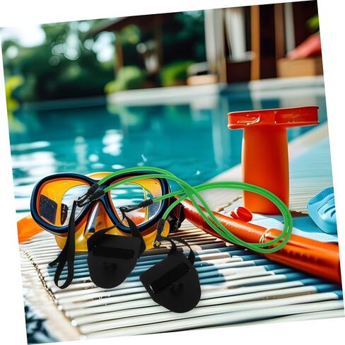 POPETPOP Swimming Paddles with Elastic Resistance Bands Portable Hand Grips for Swim Training Lightweight Water Aerobics Equipment for Skill Improvement and Arm Strength in Saudi Arabia