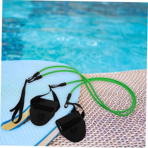 POPETPOP Swimming Paddles with Elastic Resistance Bands Portable Hand Grips for Swim Training Lightweight Water Aerobics Equipment for Skill Improvement and Arm Strength in Saudi Arabia