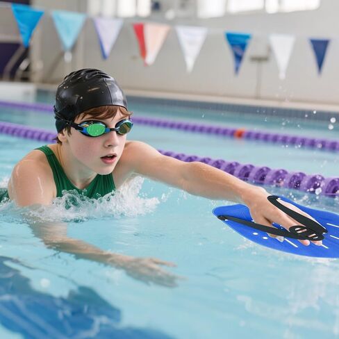 Ergonomic PVC Swim Paddles for Technique Correction – Lap Training Hand Paddles with Adjustable Straps, Blue in Saudi Arabia