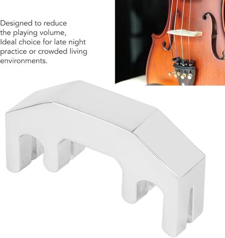 1Pcs Violin Mute, Metal Violin Practice Mute, Lightweight Portable Mute for Violin with Storage Box, Easy to Use Violin Accessories Replacement Parts for Violinist (Gold) in Saudi Arabia