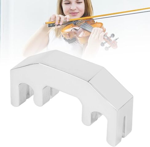 1Pcs Violin Mute, Metal Violin Practice Mute, Lightweight Portable Mute for Violin with Storage Box, Easy to Use Violin Accessories Replacement Parts for Violinist (Gold) in Saudi Arabia