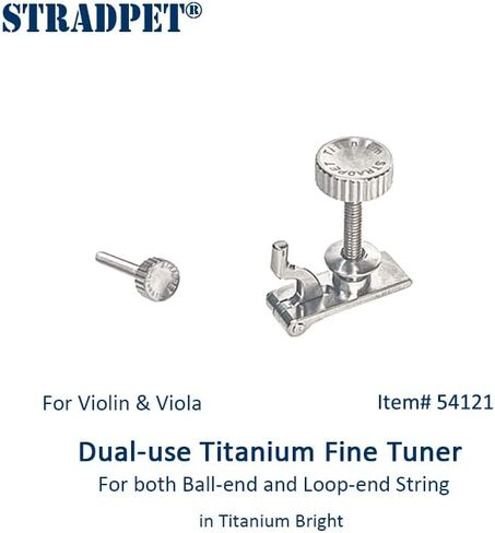 Dual-use Titanium Fine Tuner for Loop-end & Ball-end Strings, for Violin & Viola in Kuwait