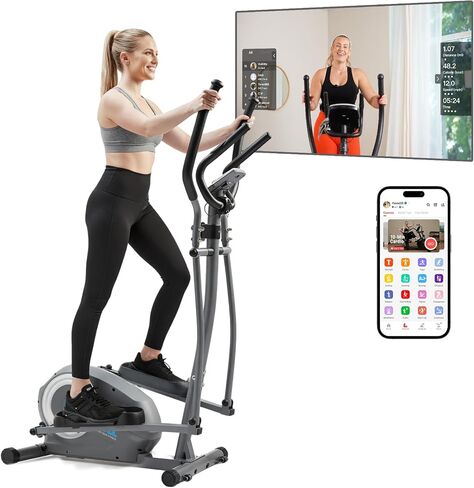 JLL Smart Upright Elliptical & Full-Body Cross Trainer – Compact, Low-Impact Cardio Machine for Home, Arm & Leg Workout, Whisper-Quiet, Heart Rate Monitor, Bluetooth with Fit App, Magnetic Resistance in Saudi Arabia