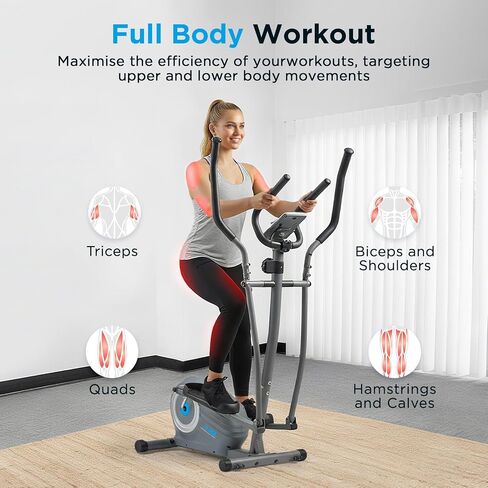 JLL Smart Upright Elliptical & Full-Body Cross Trainer – Compact, Low-Impact Cardio Machine for Home, Arm & Leg Workout, Whisper-Quiet, Heart Rate Monitor, Bluetooth with Fit App, Magnetic Resistance in Saudi Arabia