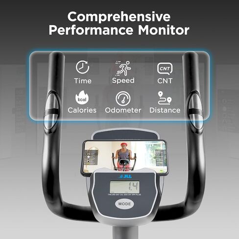 JLL Smart Upright Elliptical & Full-Body Cross Trainer – Compact, Low-Impact Cardio Machine for Home, Arm & Leg Workout, Whisper-Quiet, Heart Rate Monitor, Bluetooth with Fit App, Magnetic Resistance in Saudi Arabia