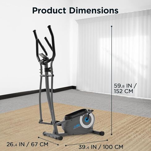 JLL Smart Upright Elliptical & Full-Body Cross Trainer – Compact, Low-Impact Cardio Machine for Home, Arm & Leg Workout, Whisper-Quiet, Heart Rate Monitor, Bluetooth with Fit App, Magnetic Resistance in Saudi Arabia