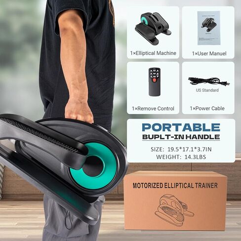 Under Desk Elliptical Machine, Portable Elliptical Ellipse Leg Exerciser for Seniors Quiet Electric Foot Pedal Exerciser for Home with Remote Control in Saudi Arabia