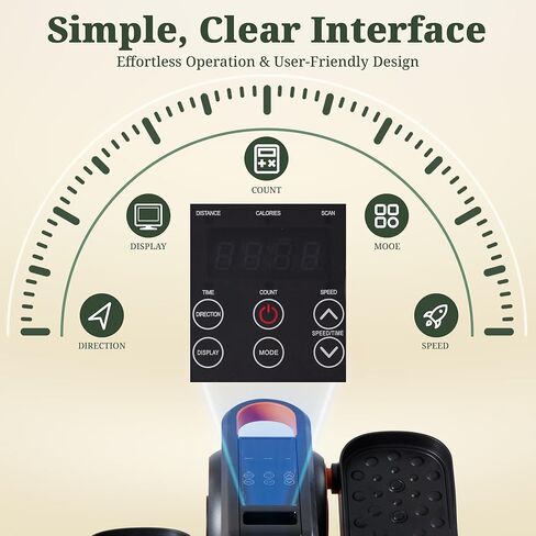 جهاز بيضاوي الشكل تحت المكتب، جهاز تمرين بدواسة محمول للجلوس مع جهاز تحكم عن بعد، 3 أوضاع و12 سرعة قابلة للتعديل، جهاز تمرين الساق الكهربائي الهادئ والمجمع بالكامل لكبار السن في المنزل والمكتب in Kuwait