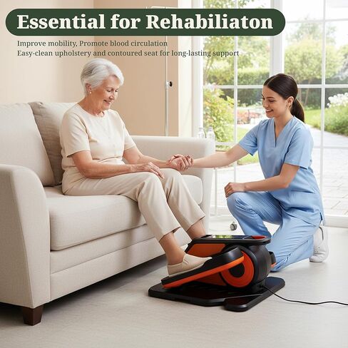 جهاز بيضاوي الشكل تحت المكتب، جهاز تمرين بدواسة محمول للجلوس مع جهاز تحكم عن بعد، 3 أوضاع و12 سرعة قابلة للتعديل، جهاز تمرين الساق الكهربائي الهادئ والمجمع بالكامل لكبار السن في المنزل والمكتب in Kuwait