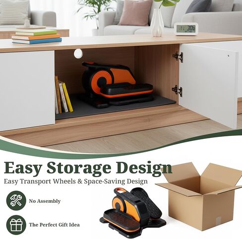 جهاز بيضاوي الشكل تحت المكتب، جهاز تمرين بدواسة محمول للجلوس مع جهاز تحكم عن بعد، 3 أوضاع و12 سرعة قابلة للتعديل، جهاز تمرين الساق الكهربائي الهادئ والمجمع بالكامل لكبار السن في المنزل والمكتب in Kuwait