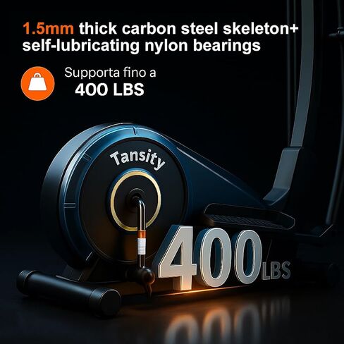 Elliptical Exercise Machine for Apartments and Homes,8 Levels of Magnetic Resistance,15.5-inch Stride Elliptical Machine, and Supports Users up to 400 pounds Elliptical Training Machines; in Saudi Arabia