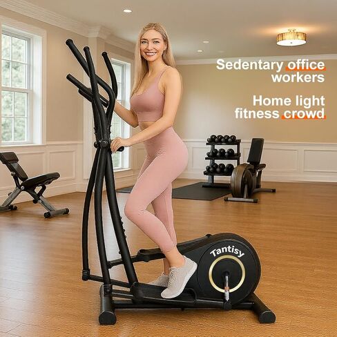 Elliptical Exercise Machine for Apartments and Homes,8 Levels of Magnetic Resistance,15.5-inch Stride Elliptical Machine, and Supports Users up to 400 pounds Elliptical Training Machines; in Saudi Arabia