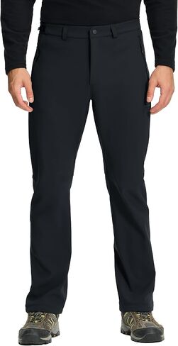 Pioneer Camp Men's Hiking Pants Fleece Lined Winter Warm Softshell Snow Ski Water Resistant Pant Insulated for Snowboard Work in Saudi Arabia