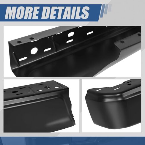 Auto Dynasty Rear Bumper End Caps Cover Compatible with 2015-2020 Ford F-150, Passenger Right Side, with Parking Sensor Holes, Primered/Painted Black in Kuwait