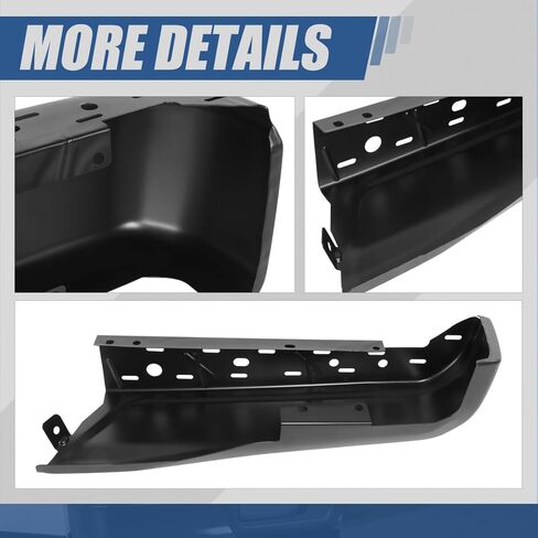 Auto Dynasty Rear Bumper End Caps Cover Compatible with 2015-2020 Ford F-150, Passenger Right Side, with Parking Sensor Holes, Primered/Painted Black in Kuwait